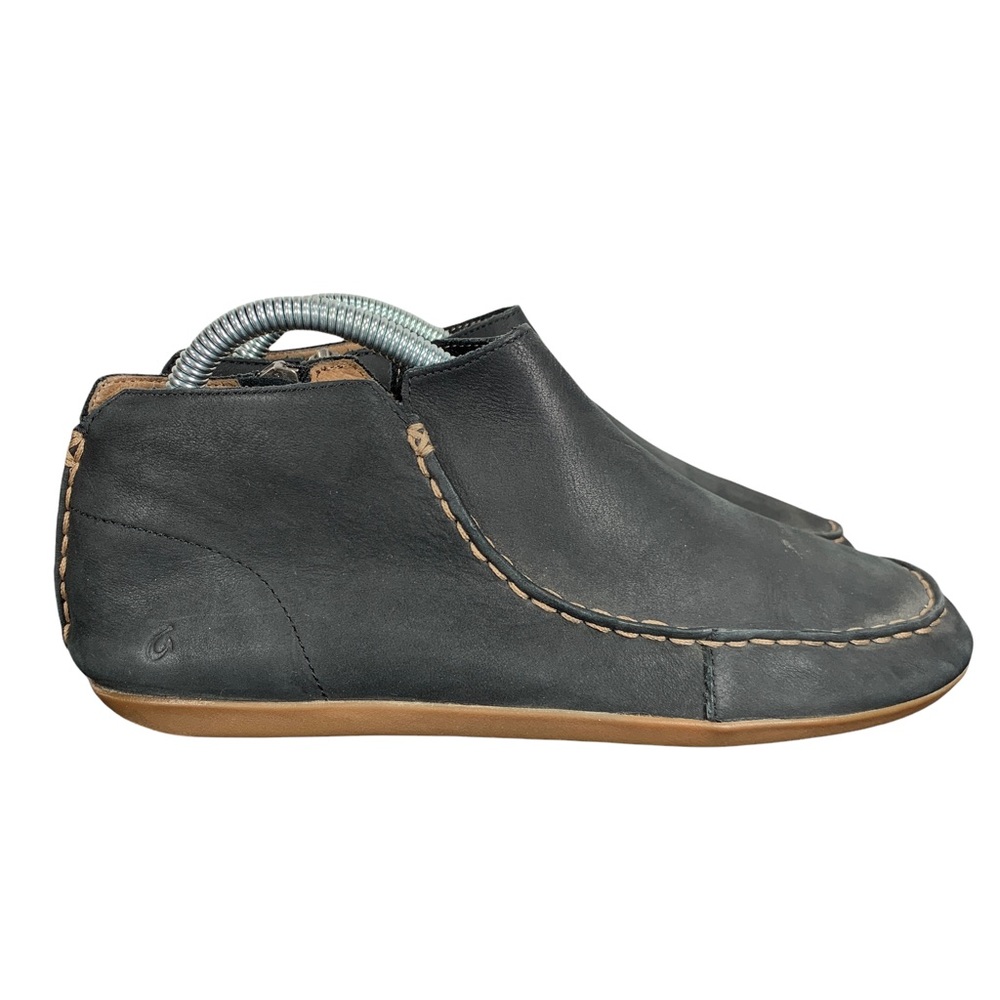 Olukai Wali Leather Zip Booties Womens 8 Black - Picture 3 of 10